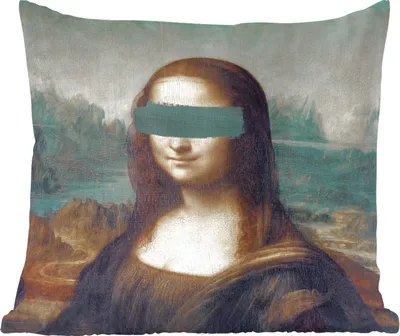Produktbild von MuchoWow® Zierkissen Sofakissen Wohnzimmer Dekokissen 60x60 cm Mona Lisa - Leonardo da Vinci - Kunst - Sitzfläche - Foto Polster