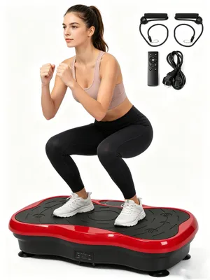 Produktbild von Vibrationsplatten,Leise und Kompakte Vibrationsplatte für Abnehmen Ganzkörpertraining,Vibrationsboard für Zuhause, LED-Display und Fernbedienung