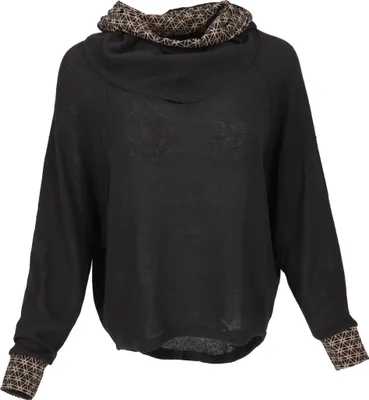 Produktbild von Hoody, Sweatshirt, Pullover, Kapuzenpullover - Schwarz, Damen, Baumwolle,Elasthan, Größe: S/M