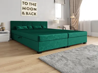 Obrázok produktu pre Americká posteľ s úložným priestorom 140x200 ROSIE 15 - zelená
