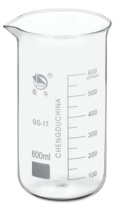 Glasmessbecher 600 ml Borosilikatglas mit Ausguss