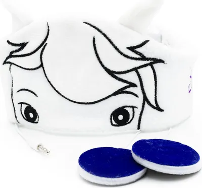 Produktbild von Kopfhörer Schlafmaske für Kinder mit Sabrina der Zeichentrickheldin - komfortabler weicher Fleece - Lautstärkeregelung - ideal für Reisen - weiß