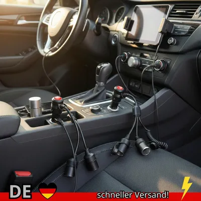 Produktbild von BLALION 180 W Auto-Zigarettenanzünder-Splitter 1 Stecker Auf 2 3 Buchsen 12