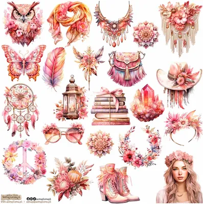 Produktbild von AUFKLEBER - ScrapLove - Boho Hippie