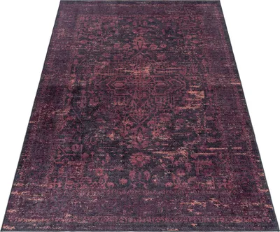 Produktbild von Teppich Läufer Wohnzimmer Rot 80x250 Vintage-Stil aus Polyester