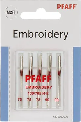 Obrázek produktu pro Jehly Pfaff 130/705 H-E 75-90 - Vyšívací - 5 ks