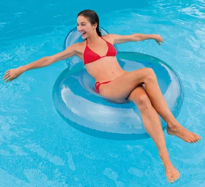 Produktbild von Intex aufblasbare Lounge Pool Sessel Schwimmsitz blau
