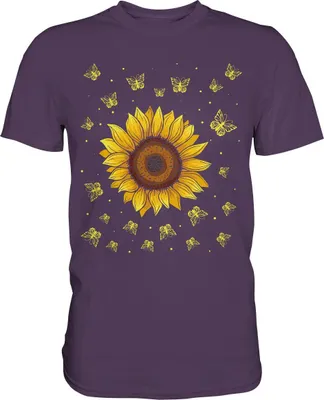 Produktbild von Sonnenblume Schmetterling T-Shirt – Urban Purple / M