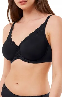 Zdjęcie produktu dla Triumph Amourette, Minimizer, Czarny, Fiszbina, Monochromatyczny, Damski, Zapięcie z tyłu