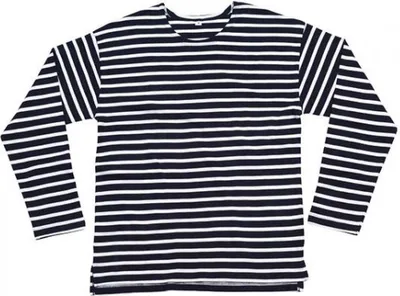 Immagine prodotto di Mantis M136 | One Breton Top - Unisex a maniche lunghe con strisce blu - Colore: Navy/White - Taglia: M