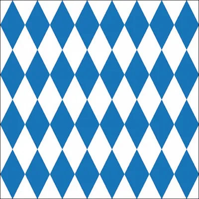 Produktbild von 20 Servietten 33×33cm Bayern Raute blau weiß Papierservietten