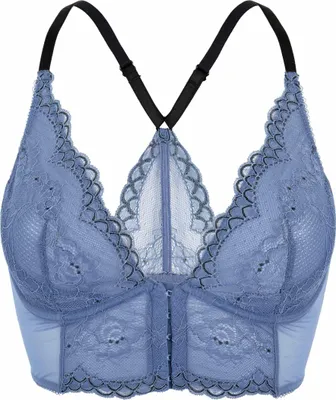 Obrázok produktu pre Gossard Čipkovaná podprsenka s kosticami a zapínaním vpredu Moonlight Blue 70 C