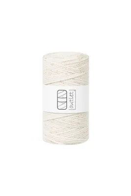 Produktbild von Goldnaturweiß Baumwoll-Flechtkordel 3mm 100m OUTLET