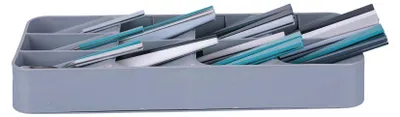 Produktbild von Besteckkasten Organizer für Schublade mit 9 Fächern, Grau