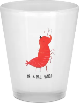 Produktbild von Mr. & Mrs. Panda Schnapsglas Garnele Franzose - Transparent - Geschenk, Stamper, Schnapsbecher, Likör Glas, Pinnchen, Französisch, Shot, Urlaub, Krabbe