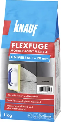 Produktbild von Knauf Fugenmörtel Flexfuge Universal 1 - 20 mm sandgrau 1 kg