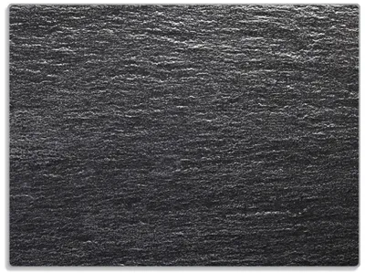 Produktbild von Wallario Glasunterlage, Schneidebrett aus Glas, Größe 30 x 40 cm, Motiv Muster schwarz-weiße Steintafel Optik