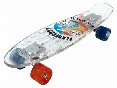 Produktbild von 213 Street Skateboard, Retro Cruiser, leuchtender Flameboy-Design