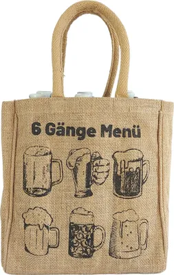 Produktbild von Domelo Flaschenträger mit 6 Fächer. 100% Vegane Bierflaschentasche/ Flaschentasche