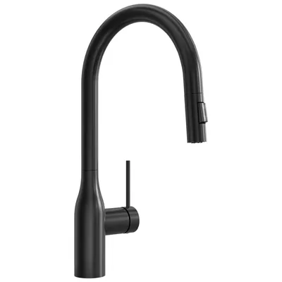 Produktbild von CECIPA MAX Schwarz Edelstahl Wasserhahn Küche Ausziehbar, 360° Schwenk Armatur Küche mit Hohem Bogen, Mischbatterie mit Zugauslauf für Spüle