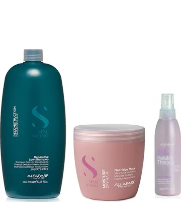 Zdjęcie produktu dla Alfaparf SDL Reconstruction Reparative Low Shampoo 1000ml + Mask 500ml + Refill 100ml