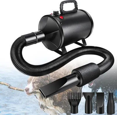 Obrázek produktu pro 2000W fén na vlasy pro psy Fén na vlasy pro psy se 4 tryskami Fén na vlasy pro domácí mazlíčky Fén na vlasy pro psy Fén na vlasy pro psy