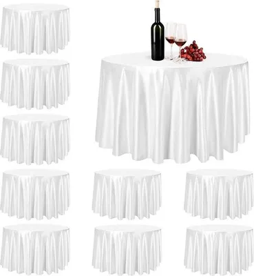 Produktbild von Wasserdichtes Tischtuch PEVA 213cm weiß für Outdoor