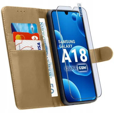Obrázok produktu pre Obal na telefón Samsung A18 s magnetickým zapínaním + ochranné sklo na displej