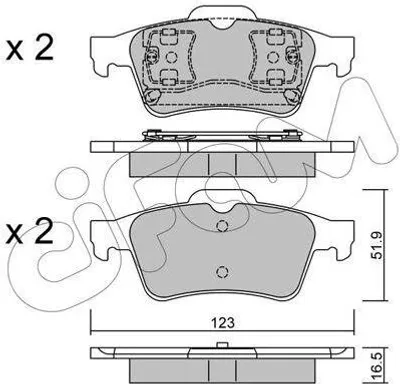 Produktbild von CIFAM Bremsbeläge Satz Hinten Bremsklötze für RENAULT ESPACE IV (JK0/1) 822-337-0