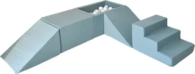 Image de MONIO for kids Jeu en mousse 5 éléments avec mini piscine à balles menthe