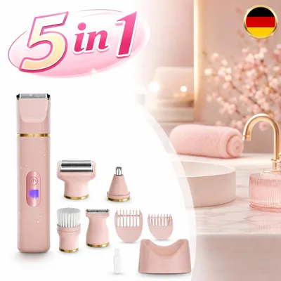 Produktbild von Damenrasierer Elektrischer Rasierer Für Frauen Intimbereich 5-In-1 Elektrischer