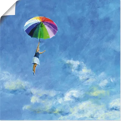 Produktbild von ARTland Poster Das Leben leben Größe: 70x70 cm