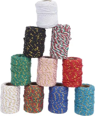 Obrázek produktu pro Plastové makramé šňůry se zlatou nití, 2 mm x 20 m – bavlněná šňůra pro řemeslné projekty, závěsy na květiny, nástěnné dekorace
