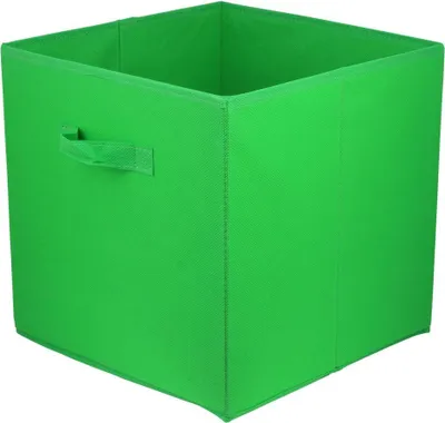 Image de Boîte de rangement textile LAVITA vert 31x31x31
