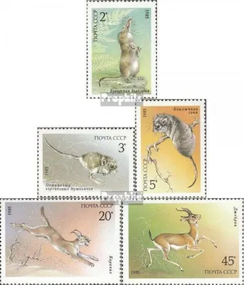Produktbild von Briefmarken Sowjetunion 1985 Mi 5537-5541 (kompl.Ausg.) gestempelt Geschützte Tiere