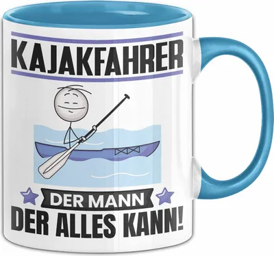 Produktbild von Kajakfahrer Tasse Geschenk für Kajakfahrer Der Mann Der Alles Kann Geschenkidee zum Geburtstag (Blau)