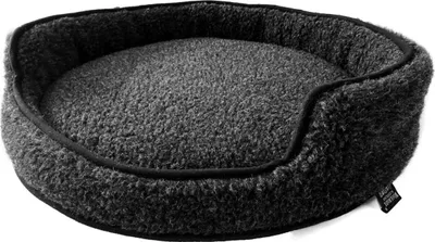 Produktbild von Hundebett Duo Wolle Ø 40 cm - Farbe: Schwarz
