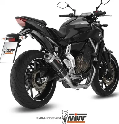 Obrázek produktu pro Výfukový systém Mivv kompletní systém 2x1 nerezová ocel černá GP Sport pro Yamaha MT-07 689 ccm rok 2015