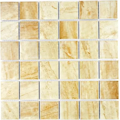 Produktbild von Mosaikfliese Natursteinoptik Struktur Travertin beige gelb Wandfliese MOS16-1202