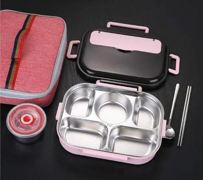 Immagine prodotto di Contenitore termico per il pranzo Bento con 5 scomparti e contenitore per la zuppa