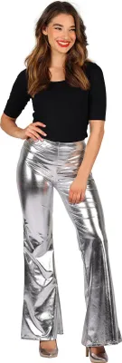 Produktbild von Disco Leggings für Damen silber Größe: L-XL