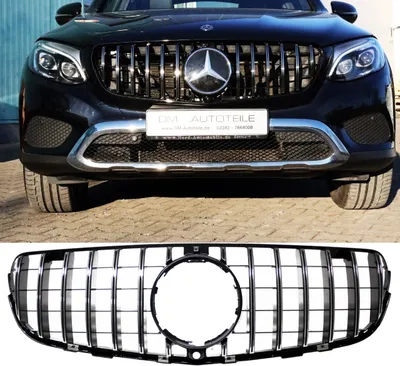 Produktbild von Kühlergrill Schwarz Chrom passend für Mercedes GLC X253 Bj ab 2015 auf Sport-Panamericana GT