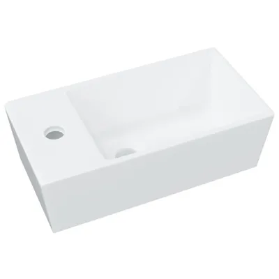 Produktbild von vidaXL Waschbecken Weiß 48x25x15 cm Keramik