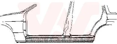 Produktbild von VAN WEZEL 3734102 Schweller Reparaturblech Einstiegblech Rechts für OPEL Astra F CC (T92) Astra F Caravan (T92) Astra F Limousine (T92)
