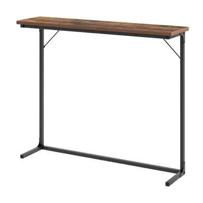 Produktbild von Konsolentisch, schmaler Sofatisch, Eingangstisch, Akzenttisch, industriell, einfache Montage, für Wohnzimmer, Eingangsbereich, 24 x 80 x 100 cm