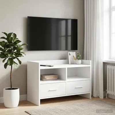 Produktbild von Möbel TV-Schränk 71,5 x 33 x 47 cm Weiß Holzwerkstoff - TV-Schränke &57823