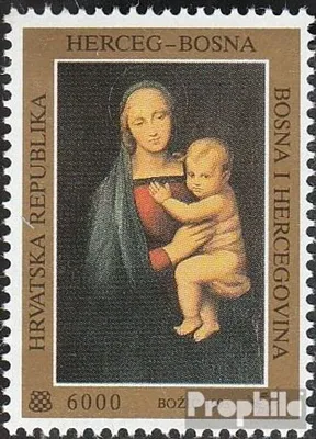 Produktbild von Briefmarken Bosnien - Kroat. Post Mostar 1993 Mi 6 (kompl.Ausg.) postfrisch Weihnachten