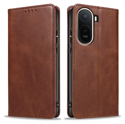 Produktbild von Handyhülle für Xiaomi Redmi A7 Pro Kunstleder Flip Cover Hülle Klapphülle Case Kartenfach Farbe: Dunkelbraun