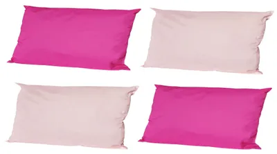 Produktbild von JACK 4x Outdoor Lounge Kissen 30x50cm viele Farben Dekokissen Wasserfest Garten  2x Pink - 2x Rosa