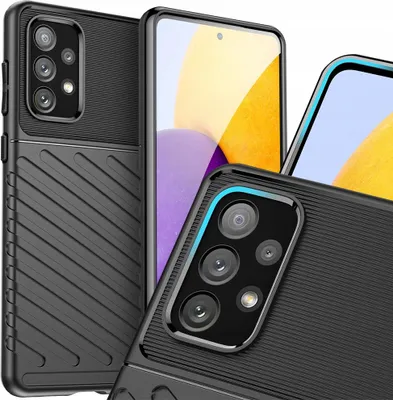 Immagine prodotto di Thunder Case Custodia flessibile blindata per Samsung Galaxy A73 Nero